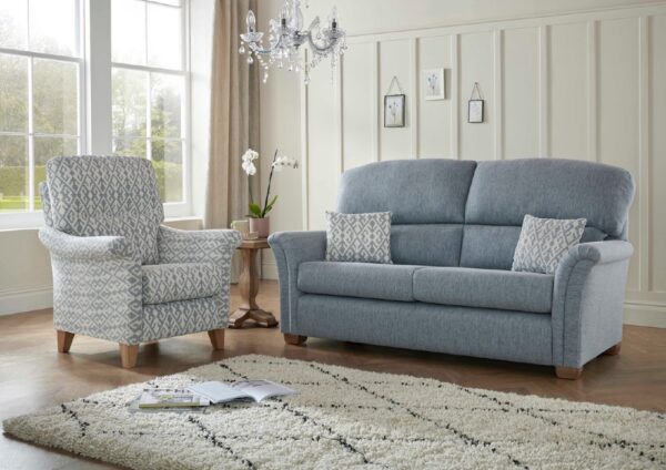 Buckingham sofa and accent chair