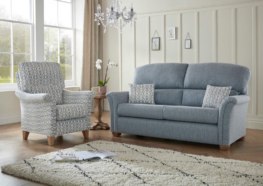 Buckingham sofa and accent chair