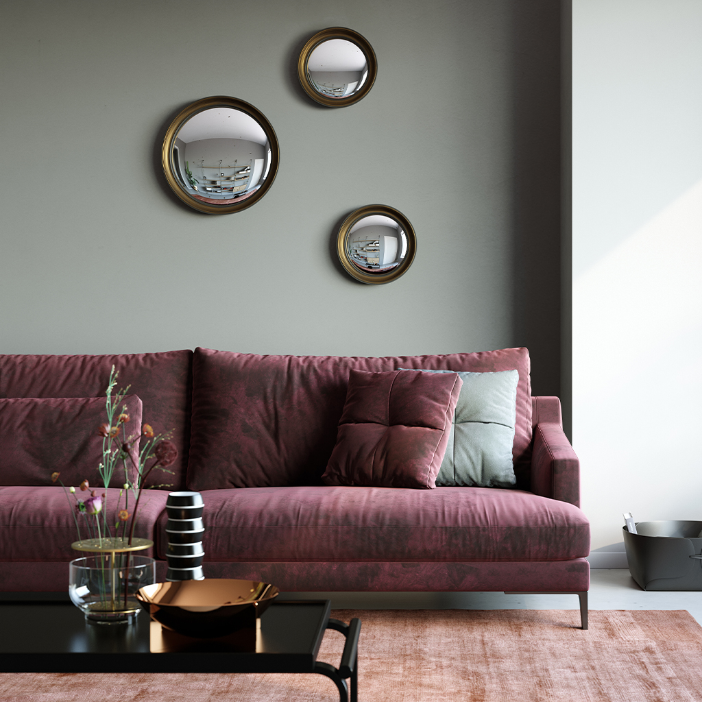 Convex Gold Small Mirror - Image 2