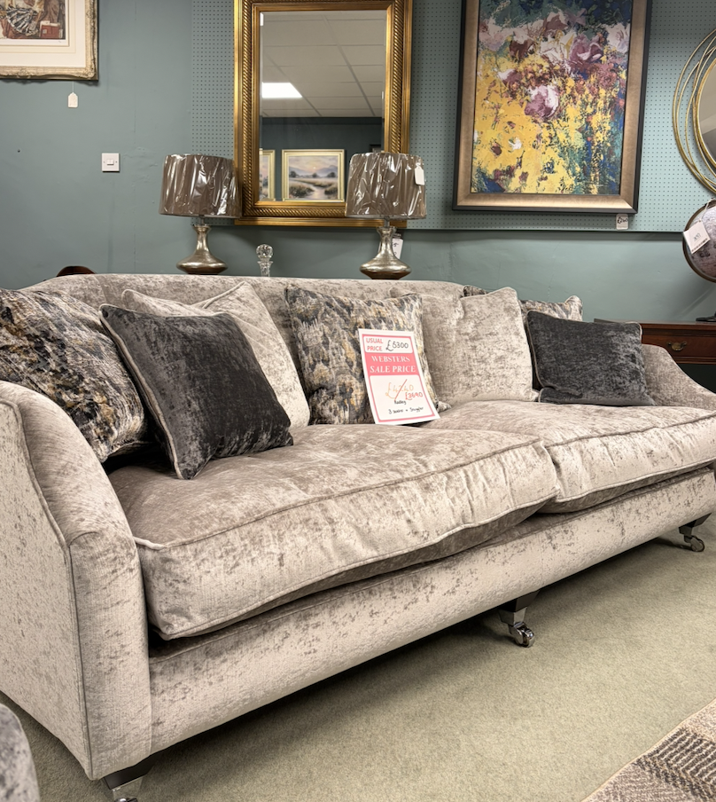 velvet 3 seater sofa