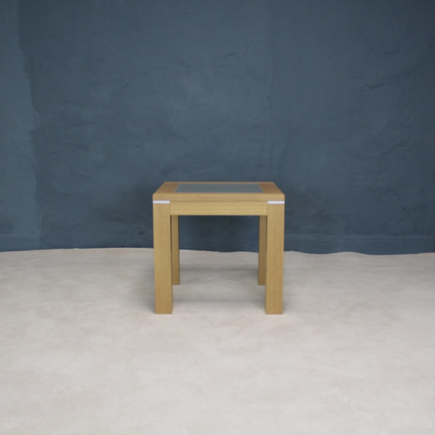 Square Light Oak Lamp & Coffee Table - Image 2