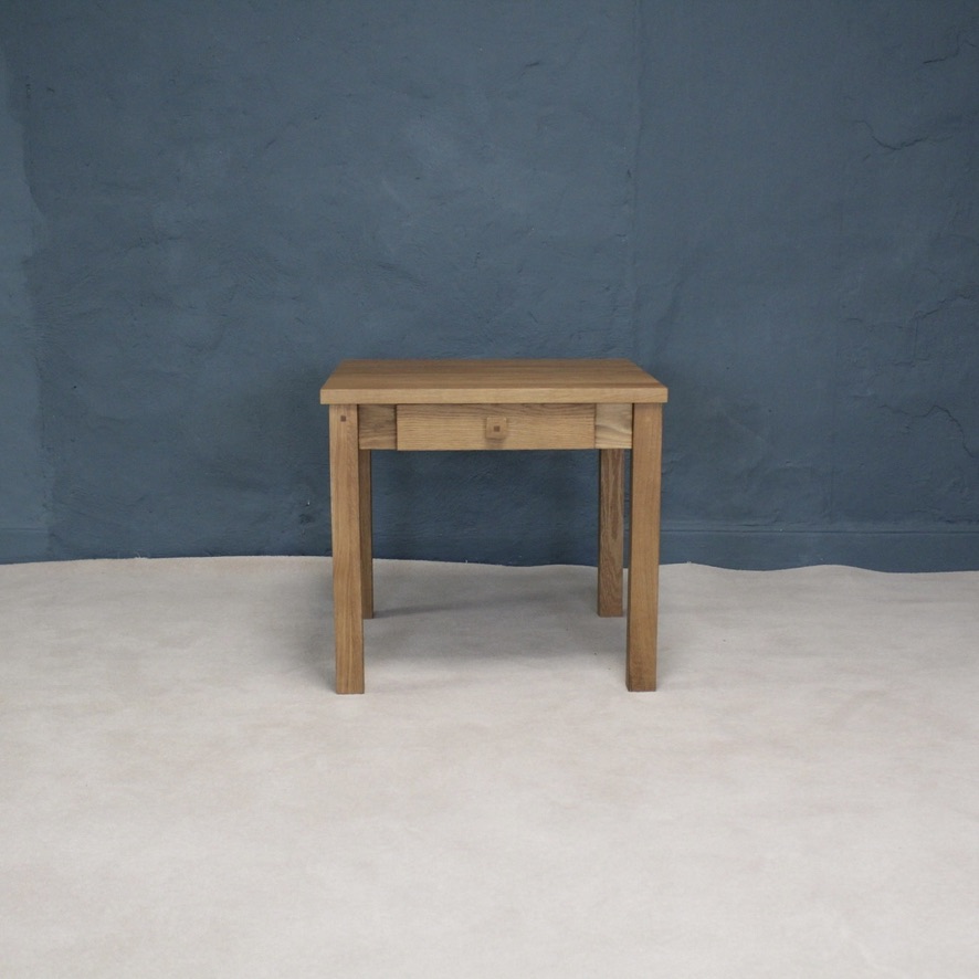 Medium Oak Lamp Table with Drawer - Image 2