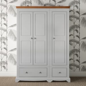 small triple wardrobe with drawers