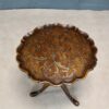 Round Inlaid Oak Pedestal Side Tea Table - Image 3