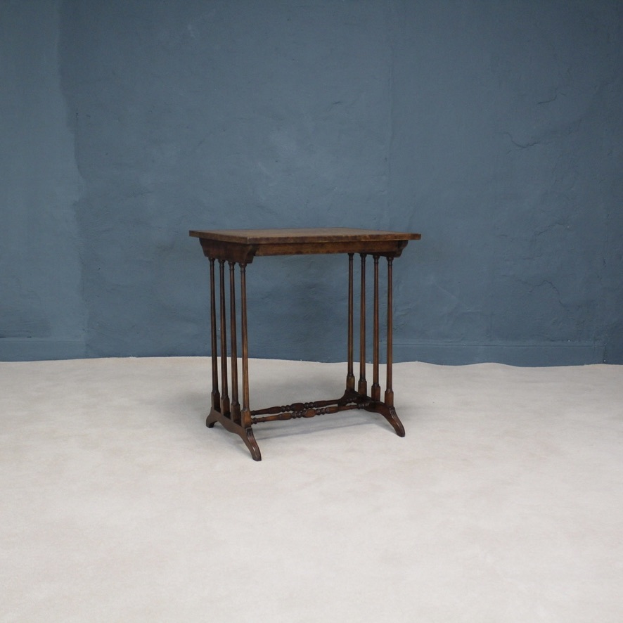 Leather Topped Walnut Side Table