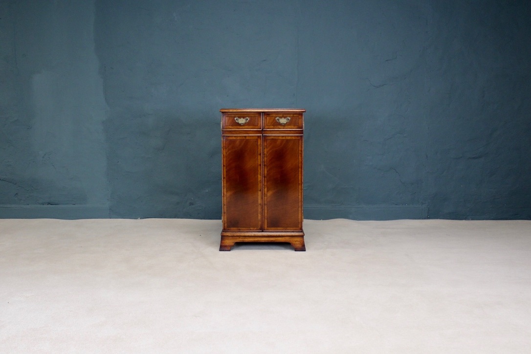 Mahogany and Yew CD Cabinet - Image 3