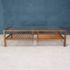 Glass & Cherry Wood Coffee Table - Image 3