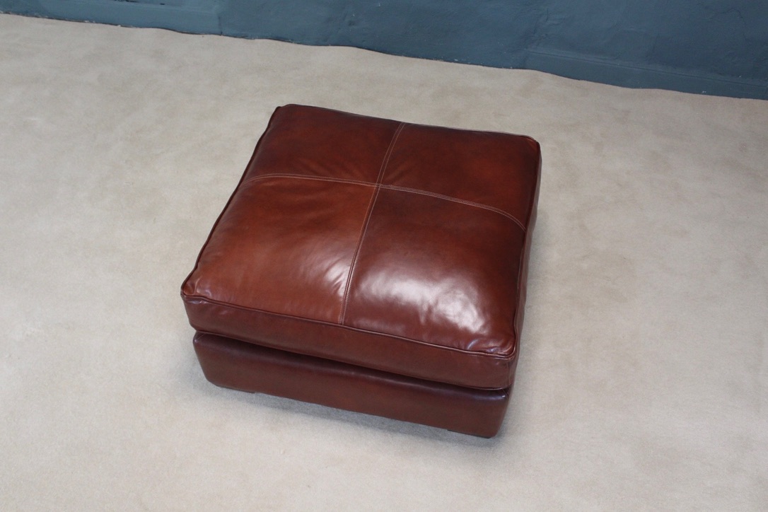 Leather Pouffe - Image 2