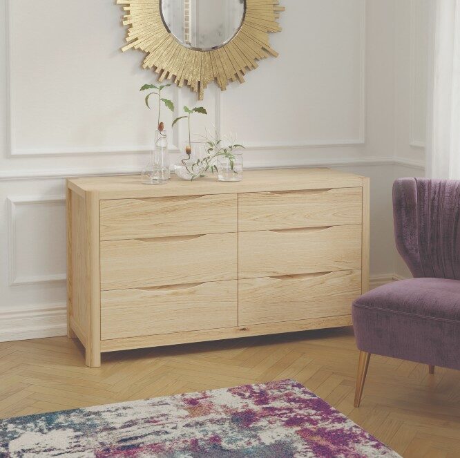 Stockholm Wide 6 Drawer Chest