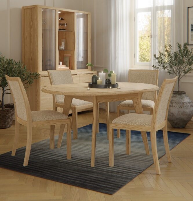 Stockholm Round Extending Dining Table