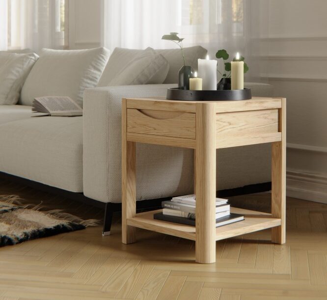 Stockholm 1 Drawer Side Table