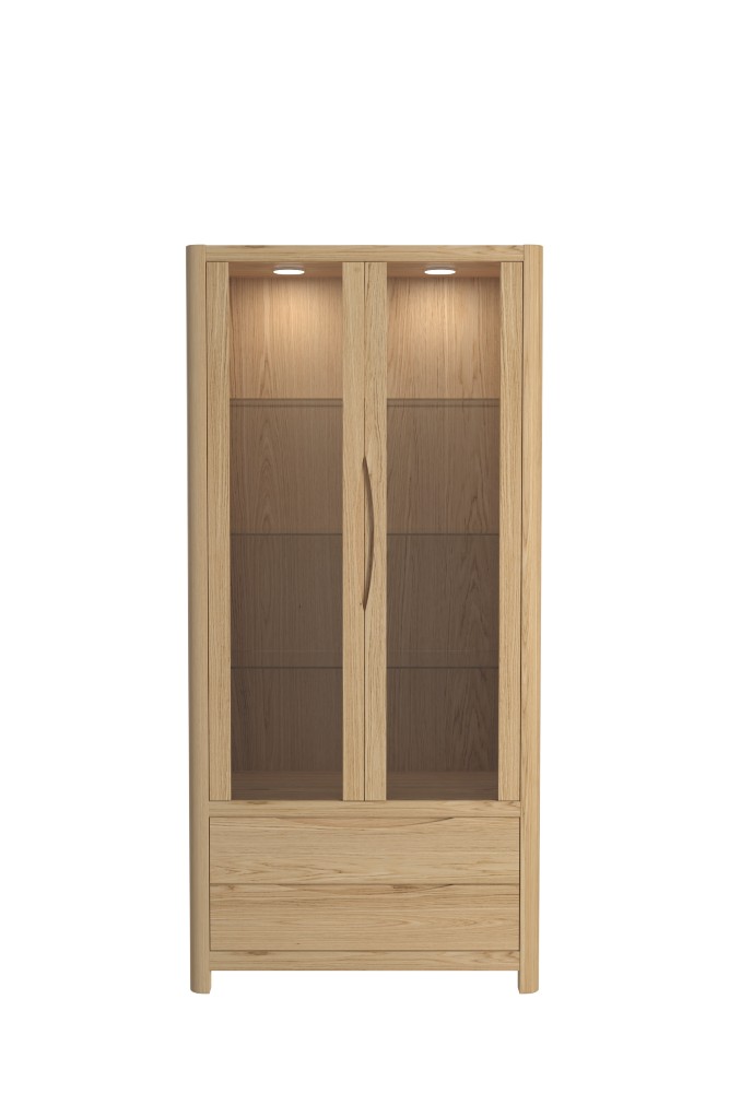 Stockholm 2 Door 2 Drawer Display Cabinet - Image 2