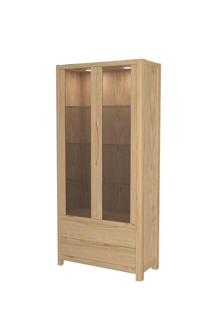 Stockholm 2 Door 2 Drawer Display Cabinet - Image 3
