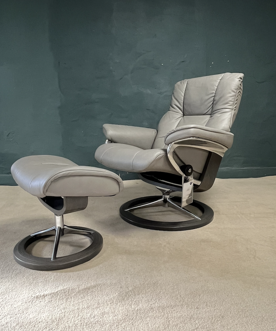 Stressless Mayfair chair in grey leather
