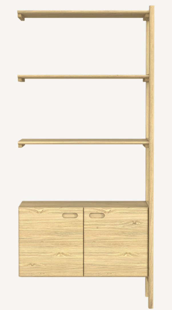 oak bookcase extension