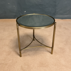 brass glass table