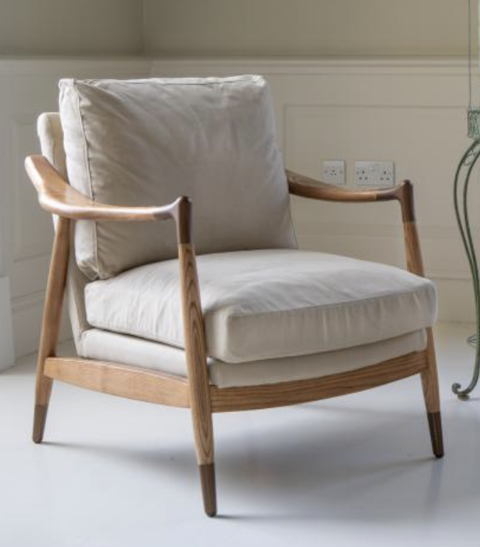 Ivory Canvas Chair - Image 2